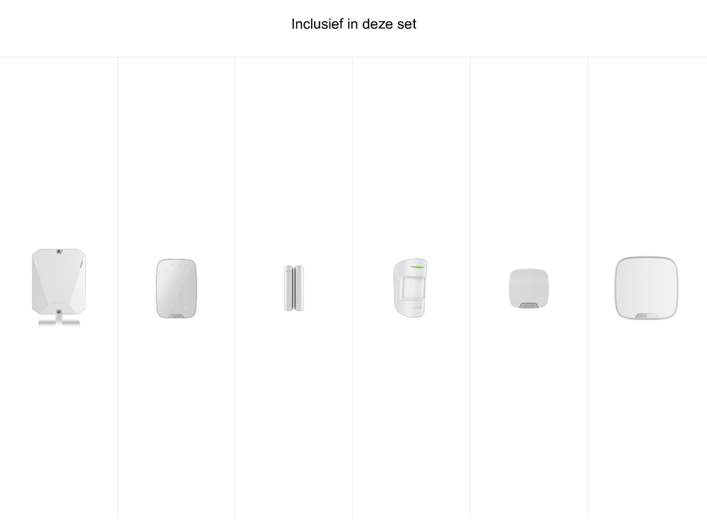 Inbraakalarmset Ajax Hub Hybrid Compleet – volledige set