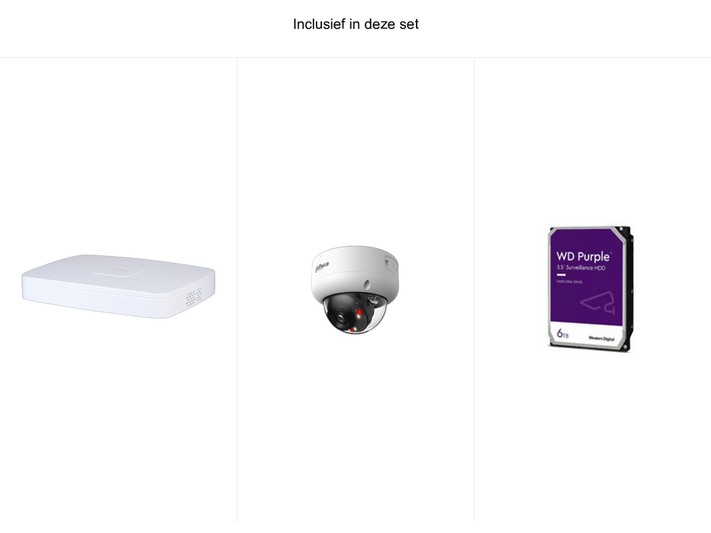 Camerabewakingsset Dahua Premium – volledige set