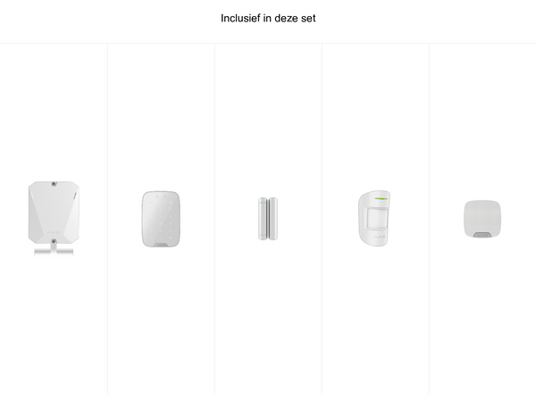 Inbraakalarmset Ajax Hub Hybrid Appartement – volledige set