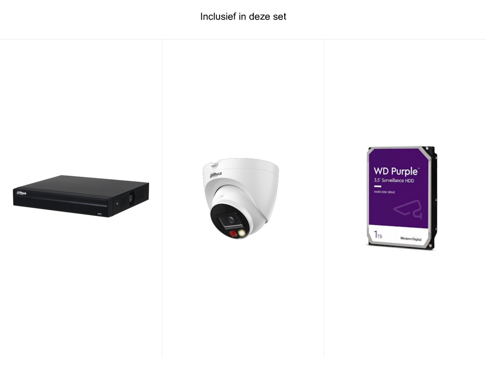 Camerabewakingsset Dahua Instap – volledige set