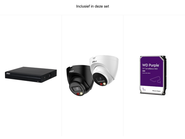 Camerabewakingsset Dahua Mini – volledige set