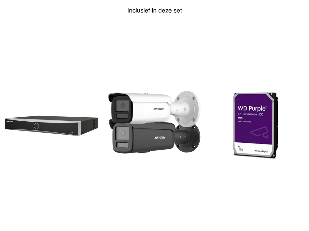 Camerabewakingsset Hikvision Mini – volledige set